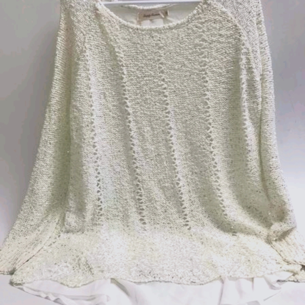 NWT White/Silver Sweater/Tunic